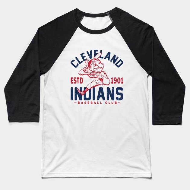 Retro Cleveland Indians by Buck Tee Baseball T-Shirt by Buck Tee